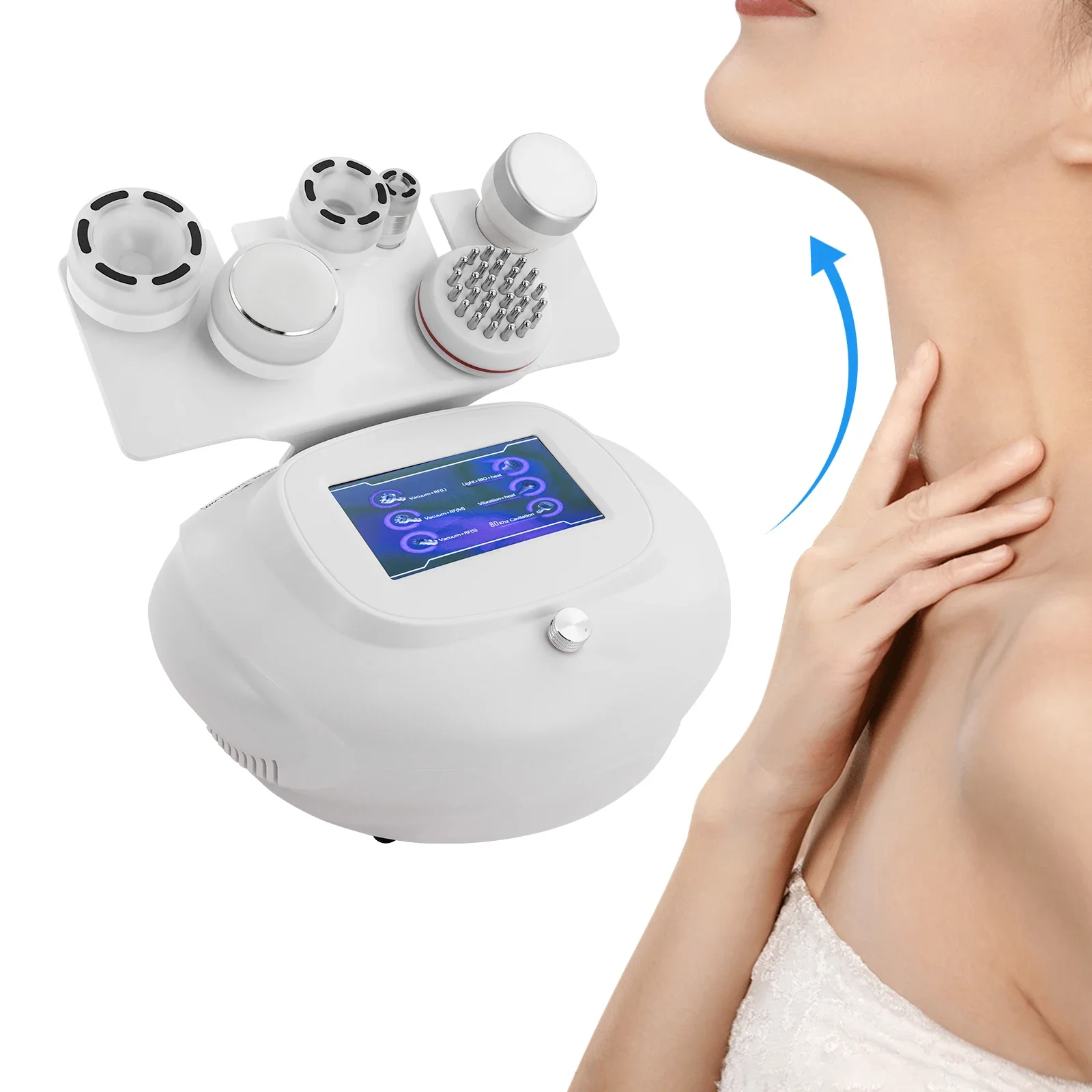 80K Beauty Slimming Machine, 6 in 1 Radio Frequency Facial and Body, LED Display Slimming Machine