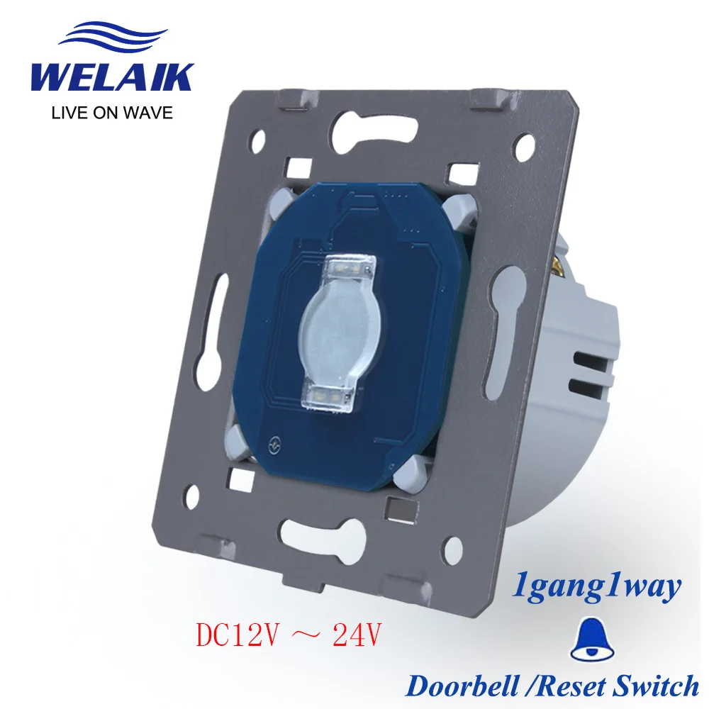 WELAIK EU 12~24V Input Reset Doorbell Wall Touch Switch Parts Independent Load 1gang 1way  A911-CH