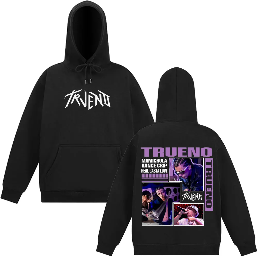 

Мужская толстовка с капюшоном и принтом Rapper Trueno Album Tour 2026, модная, в стиле хип-хоп, с длинными рукавами, в стиле Харадзюку, высококачественная