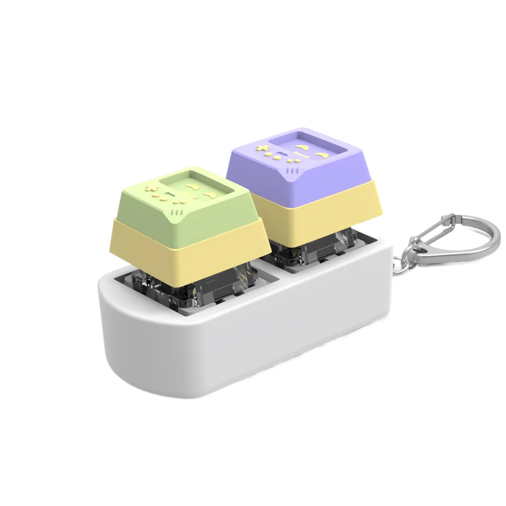 New Diy Keycaps Keyboard Fidget Stress Relief with Keychain Keyboard Keychain Finger Button Button Shaft Tester Work Office
