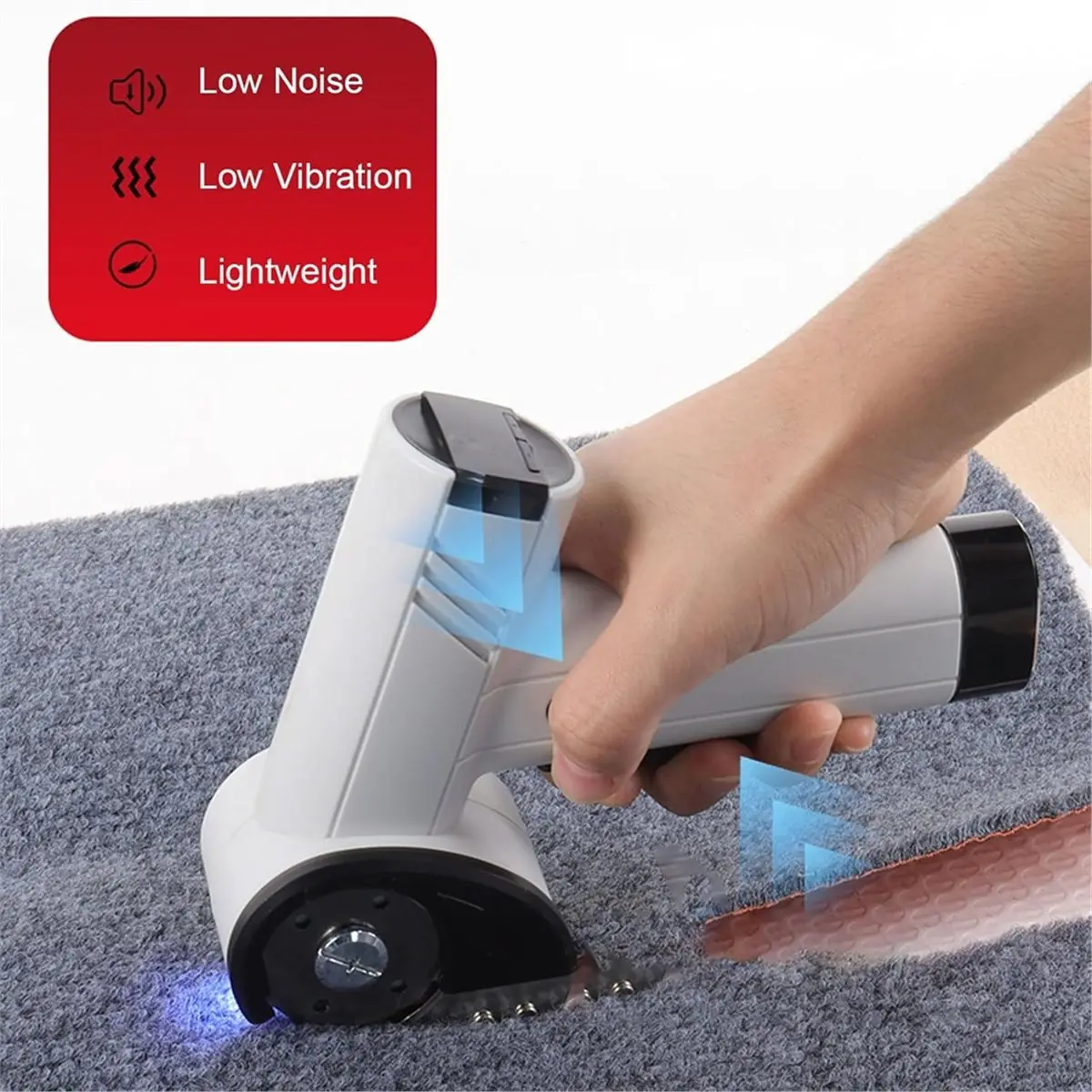 ABZJ Cordless Electric Scissors, Rechargeable Cardboard Cutter, Electric Box Cutter Rotary Tool with Safety Lock for Fabric B