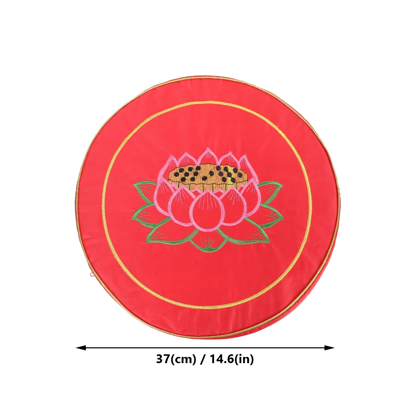 1Pcs Round Meditation Cushion Premium Material Seat Cushion Lotus Pattern Comfortable Floor Mat Prayer Mat Home Yoga Accessory