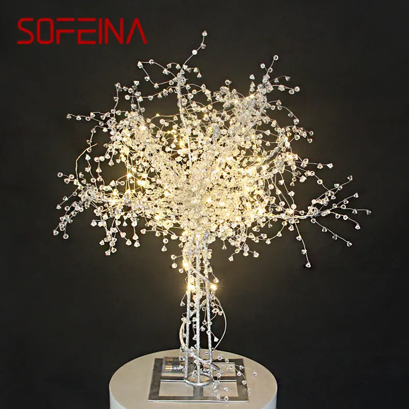 SOFEINA Modern Creative Crystal Flower Stand Light String for Party Road Lead Lights Decoration Events Wedding