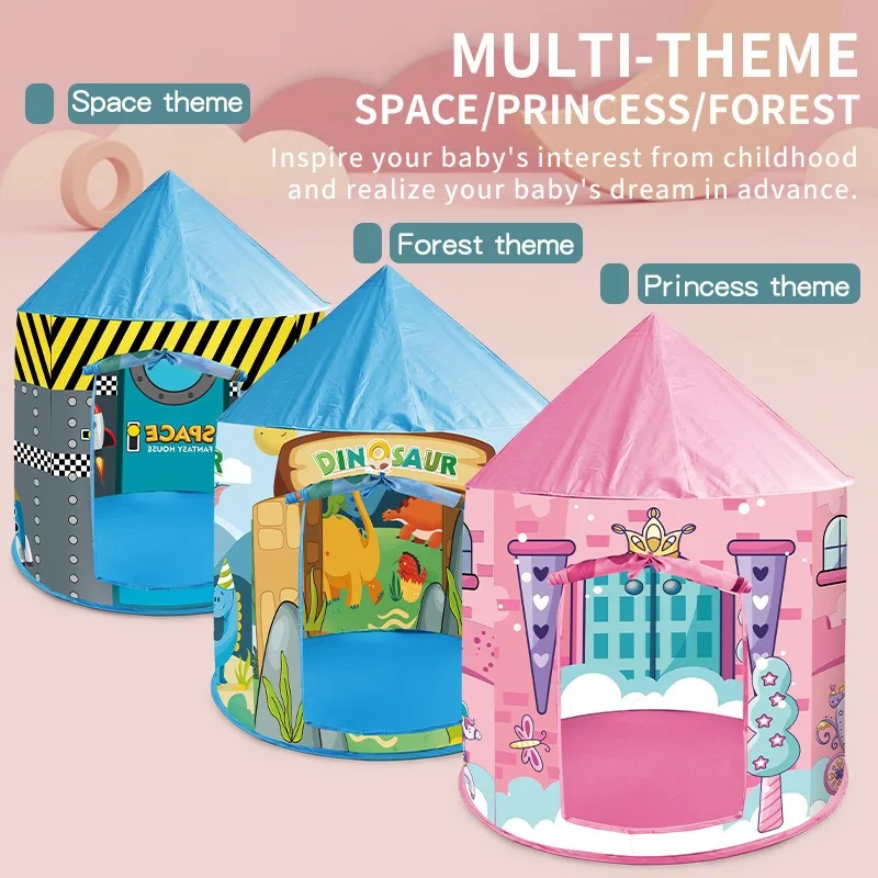 Tenda portatile per bambini tenda mongola pieghevole Tipi Baby Play House Gift grandi ragazze Pink Princess Castle Child Gift Room Decor