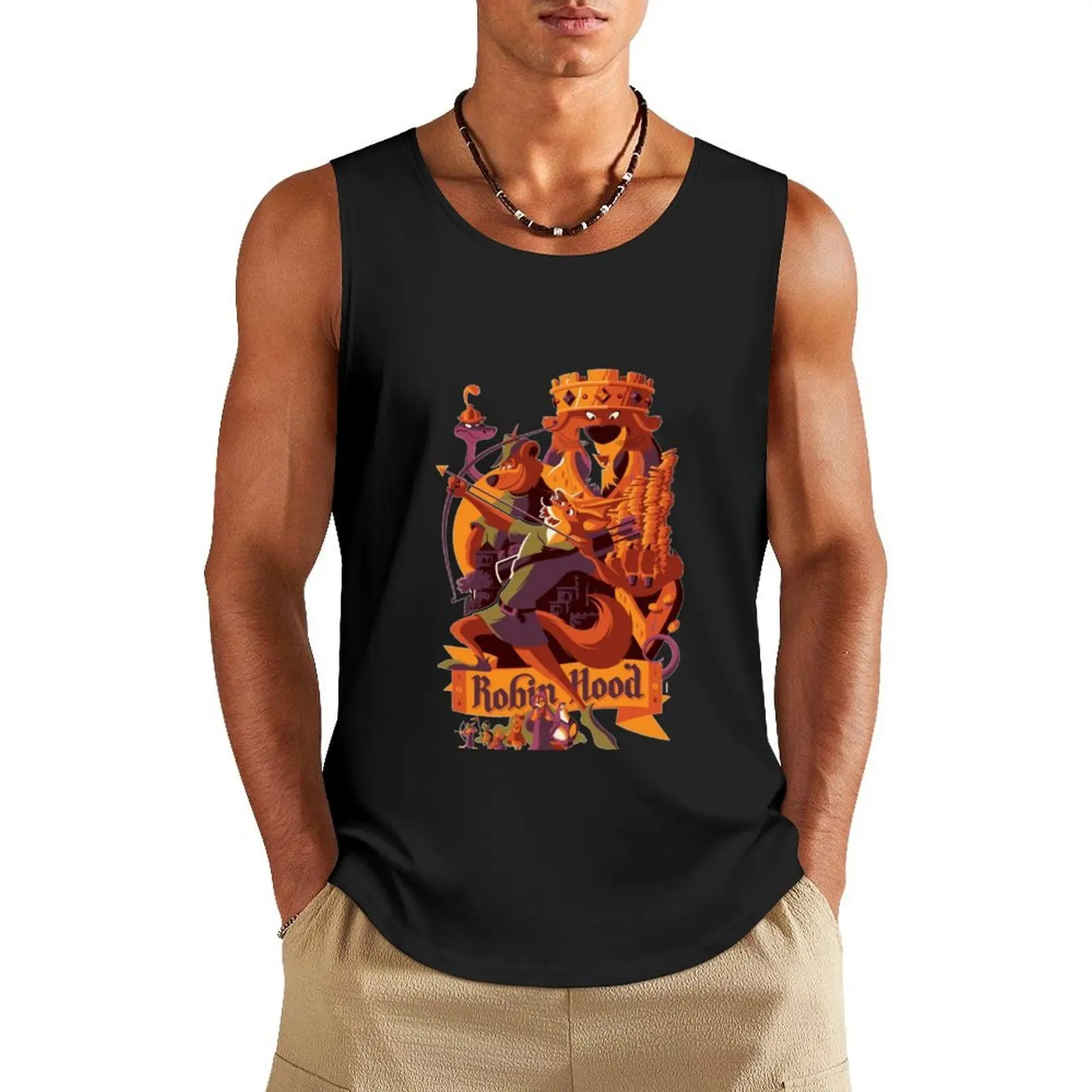 

Robin hood cartoon merch Tank Top bodybuilding t shirt sleeveless t-shirts for men anime t-shirts mens designer clothes