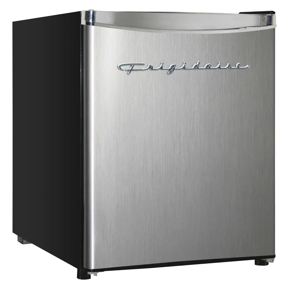 1.8 Cu. Ft.  Capacity Retro Refrigerator with Chrome Trim, EFR182, Platinum Mini Refrigerator