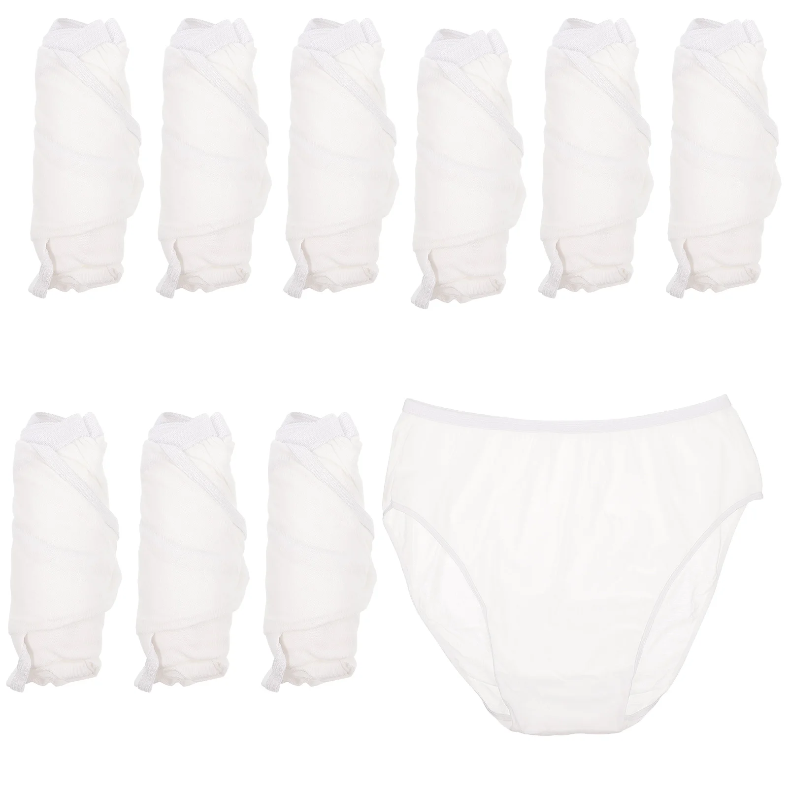 10 Pcs Men's Disposable Underpants Worry-free Travel Portable Briefs Pure Cotton Comfortable One-time Panties