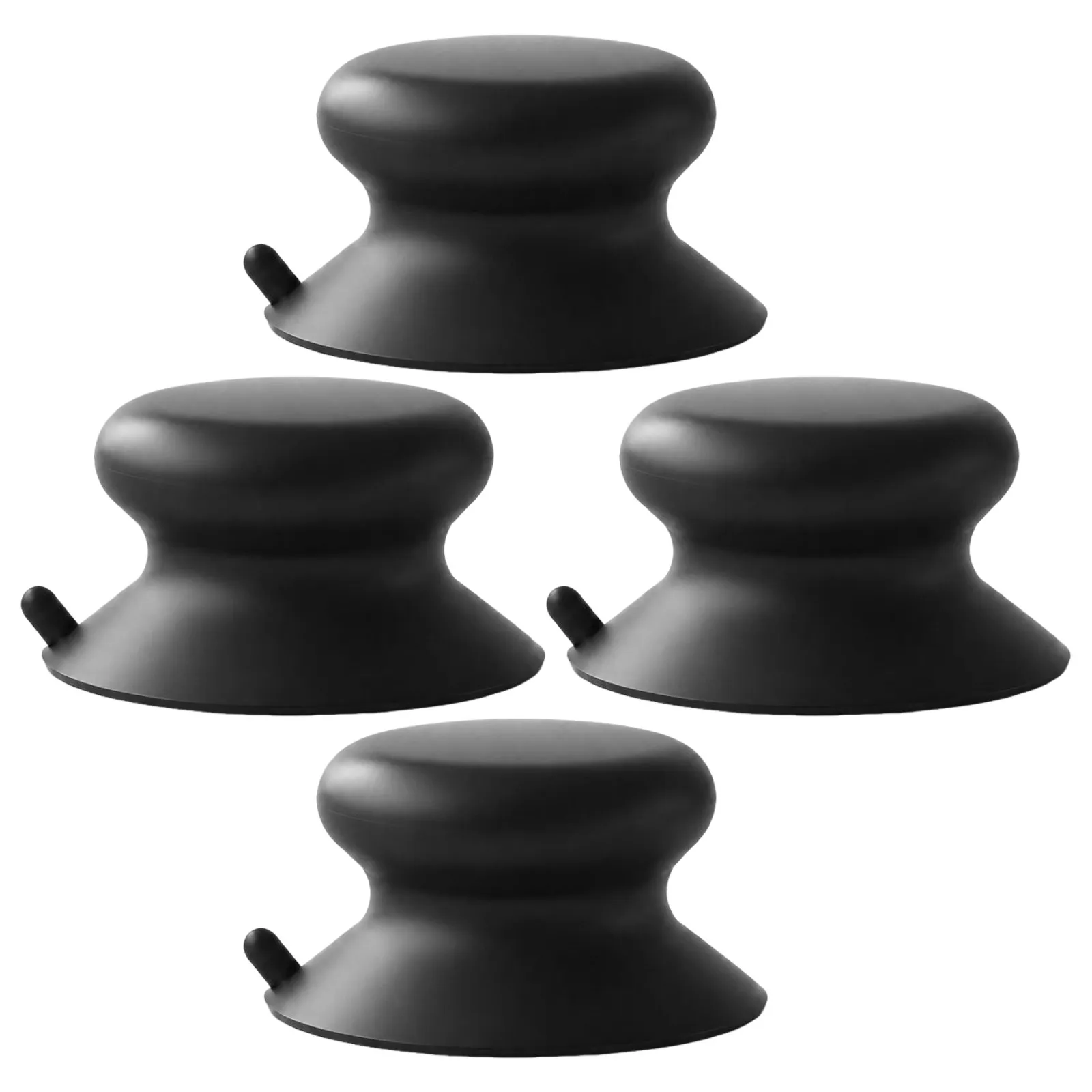 4Pcs Silicone Suction Cup Handles Removable Kitchen Cabinet Glass Door Pulls Bathroom Shower Tub Handles Bathroom Glasses Handle