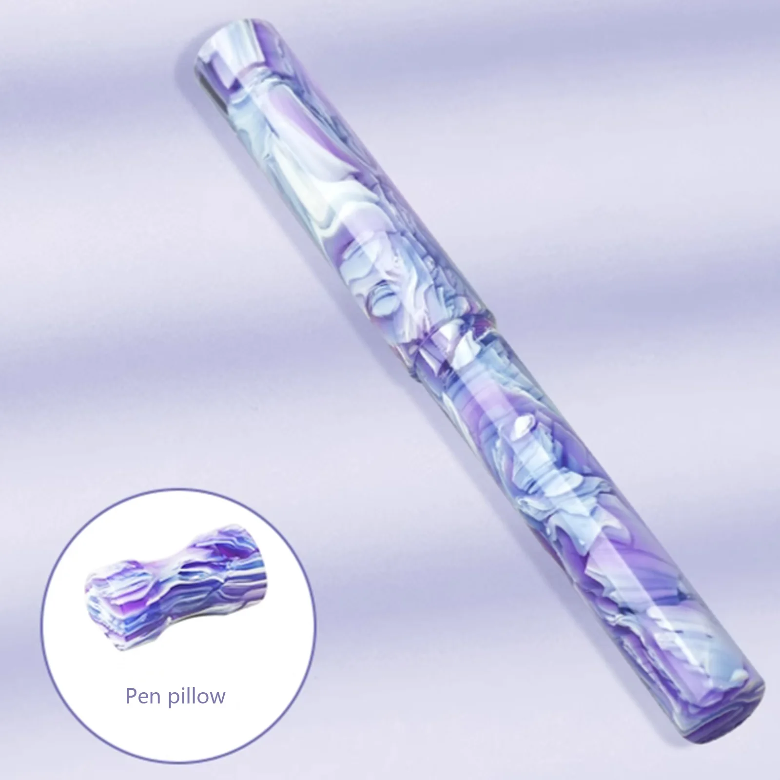 For RIIMOO Fountain Pen Purple Retro Exquisite 0.5mm Nib Business Office Student Writing Signature Pen Gift for Friends