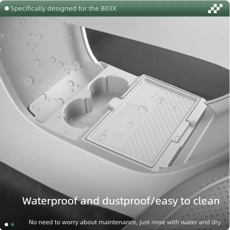 1PC For Leapmotor B03X A10 Car Center Console Lower Silicone Storage Box Organizer Waterproof Mat Storage Box Car Accessories
