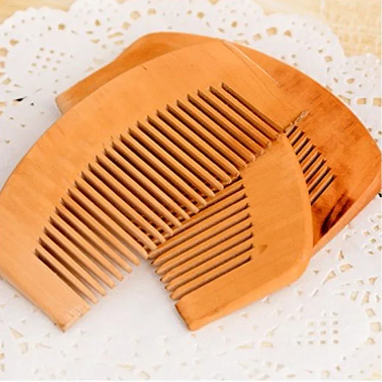 Hair Brush Peach Wood Combs Static Natural Massage Hairbrush Comb Health Care  Hot Sale