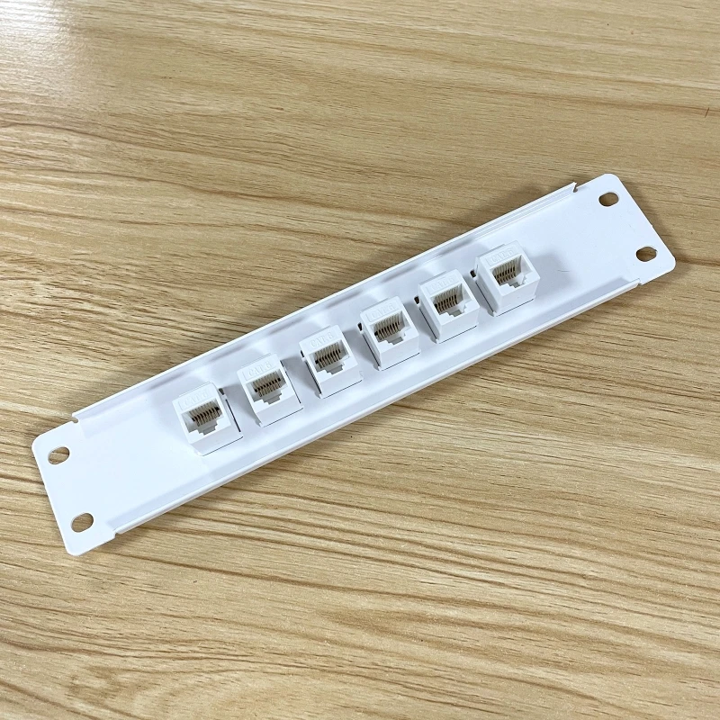 6 Port CAT6 RJ45 Through Coupler Patch Panel for