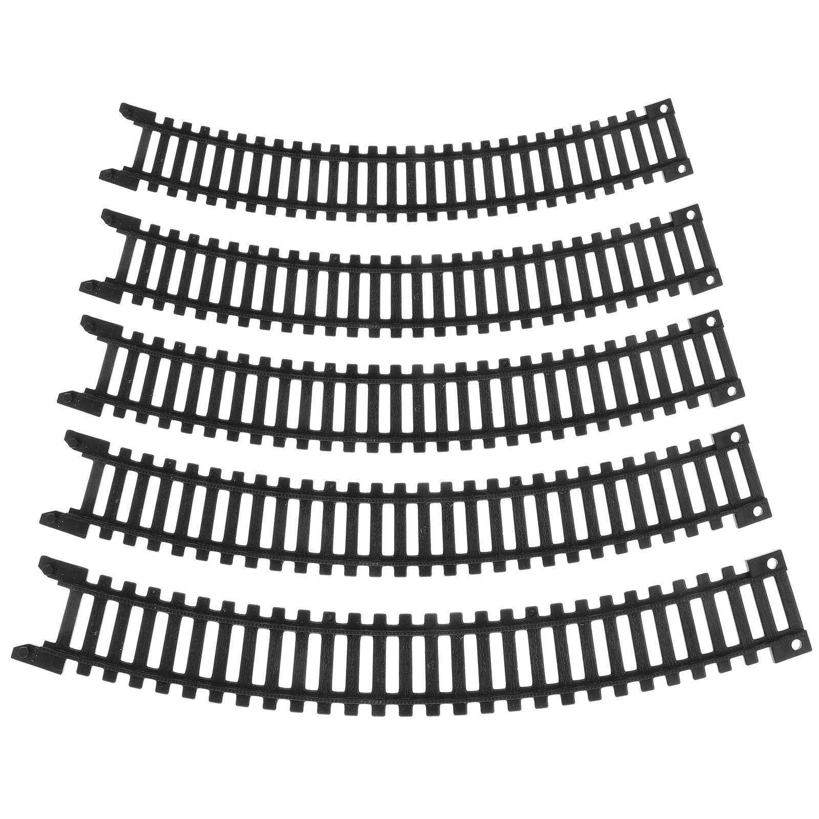 5Pcs Plastic Railway Track Expansion Kit for Children Electric Train Set Realistic High-Speed Rail System with Interlocking