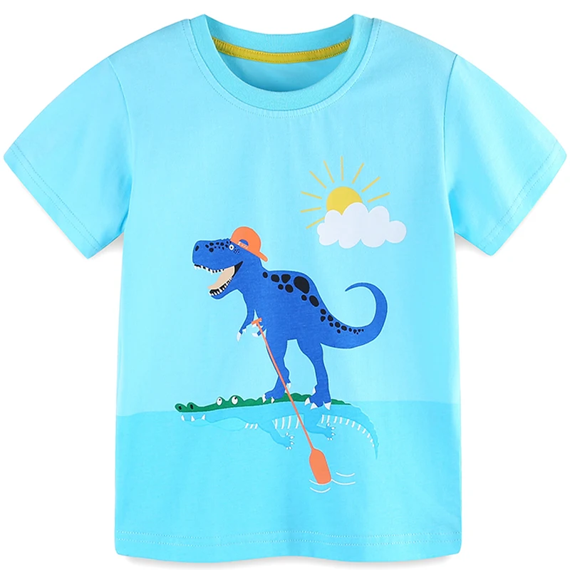 

Kids Boys T-shirt Dinosaur T Shirt Boy Clothes Summer Short Sleeve Tee Shirts Children Clothing Girls Tops