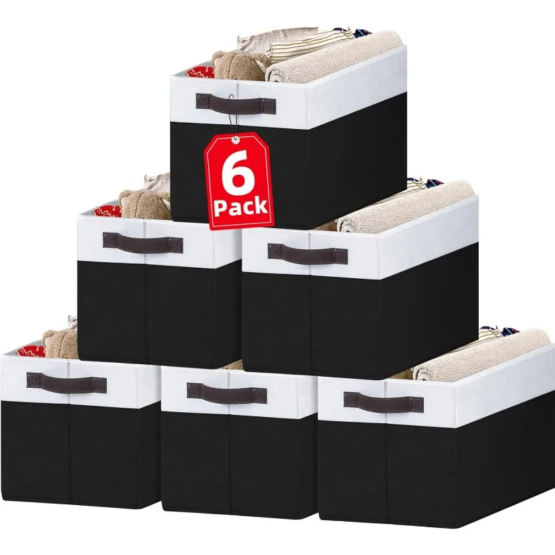 

6 Pack Closet Organizers and Storage Bins, Cute Dorm Room Essentials for Clothes Beddings Bags