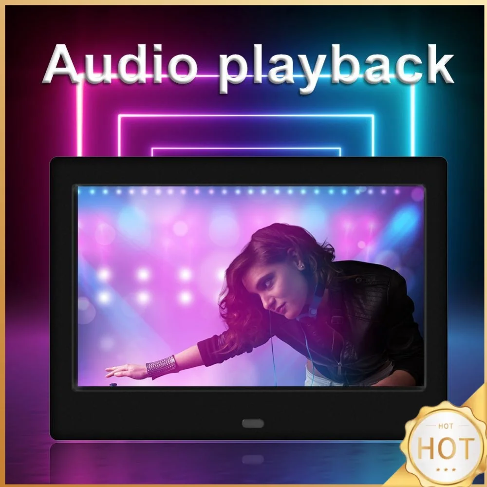 7inch HD LED Digital Photo Frame Electronic Photo Album Support USB/MMC/SD/MS Card 800*480 Desktop Electronic Album for Friends