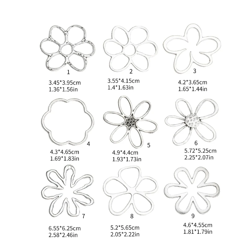 Fashion Hollow Flower Pendant Jewelry Making Irregular Flower Bead Earring Dangle Pendant 3D Flower Charm Party Favor