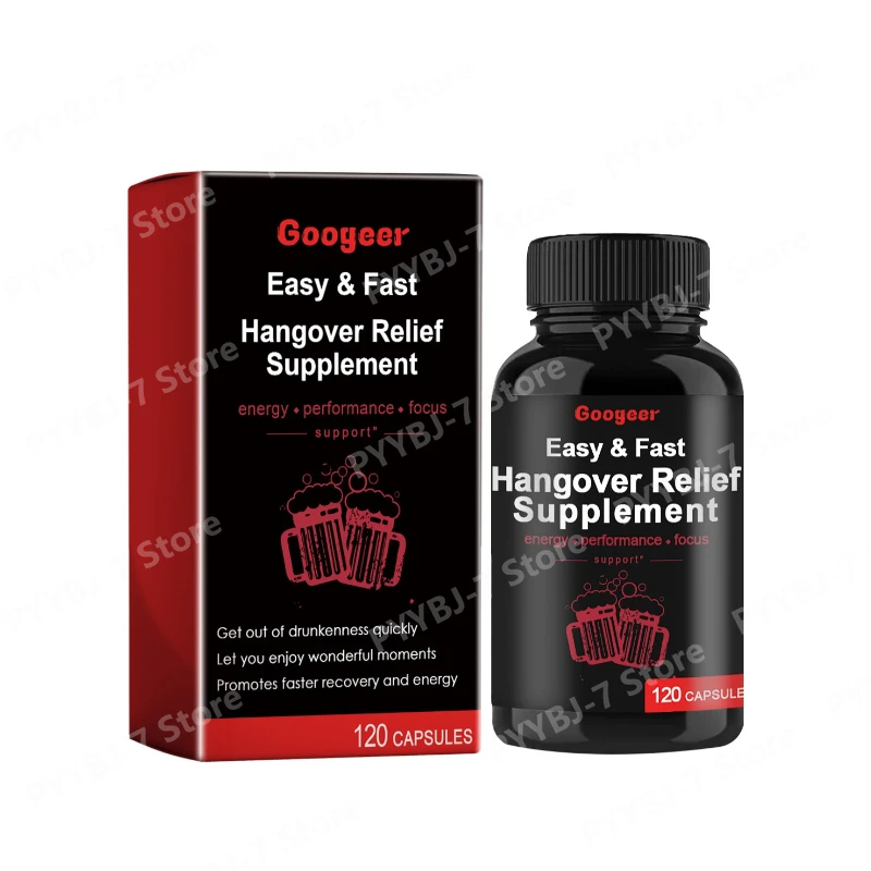 

Hangover Relief Alcohol Detox Supplement Capsules for Body Recovery and Comfort After Drinking Sessions Daily Use Support