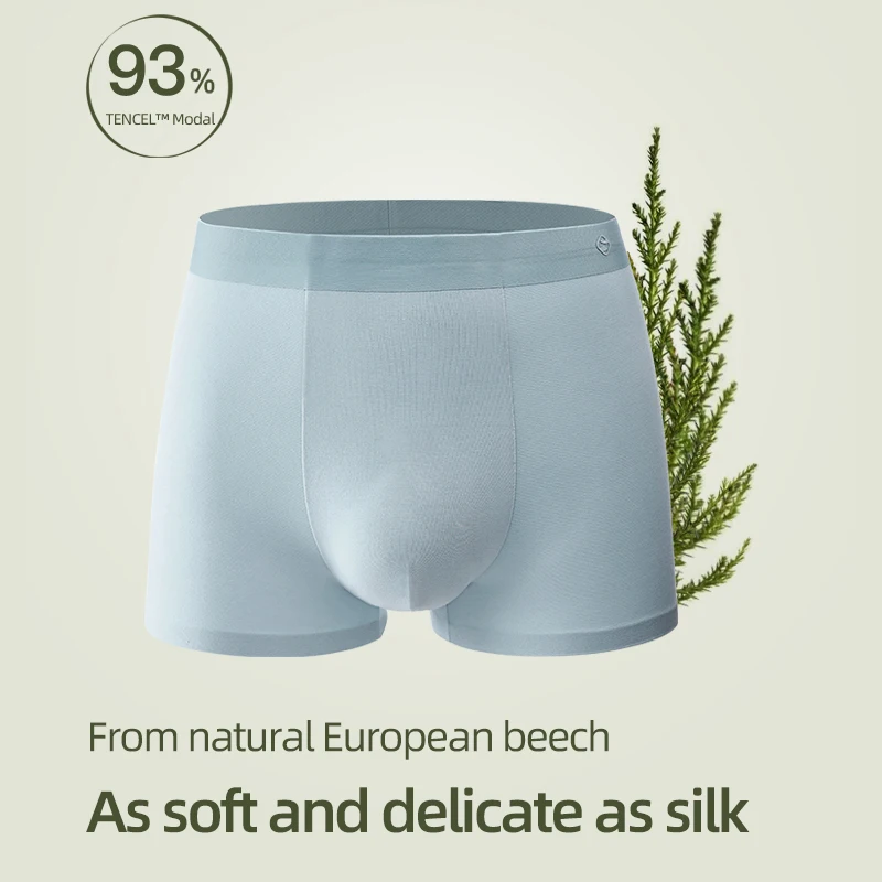 SUJIIN 3Pcs/Lot Men Panties Underwear Breathable Cotton Crotch Panties Modal Boxers Man 5A Antibacterial Panty Gift Box MR001