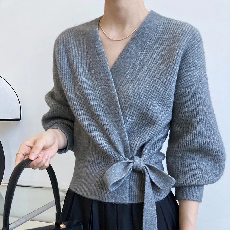 2025 Autumn and Winter Fashion New Women's Elegant Knitted Cardigan Series Waist Cardigan Wool Short Warm Coat