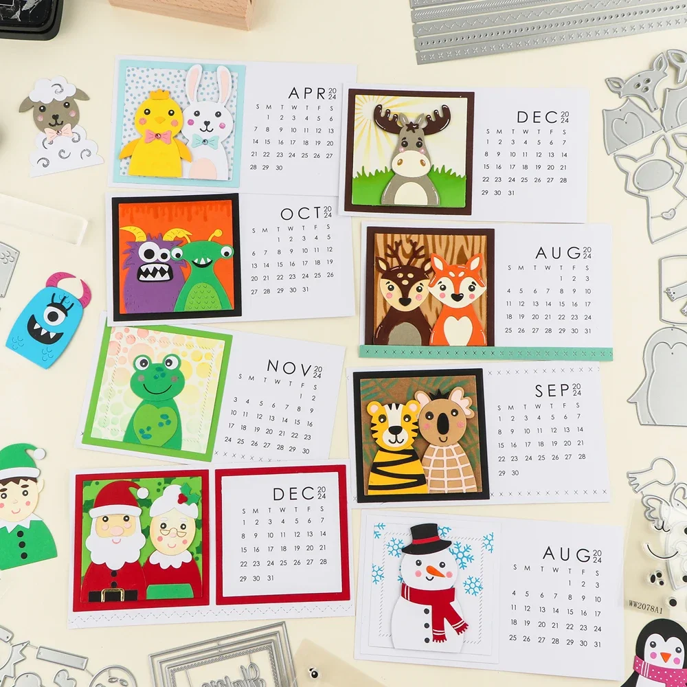 مضحك الأبقار غرامة الزهور ملاحظات Stamps الحيوانات قطع يموت وختم DIY بها بنفسك صنع المشهد أجندة مكتبية /رزنامة مكتبية حامل ألبوم الديكور #6