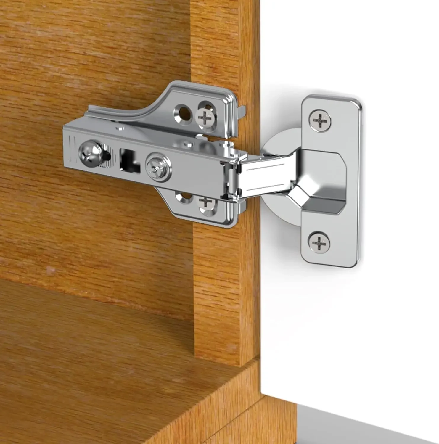 For Removable Hinges 3D Adjustment Overlay Soft Close Kitchen Cabinet Hinges Satin Nickel Hidden Hinge Stainless Steel