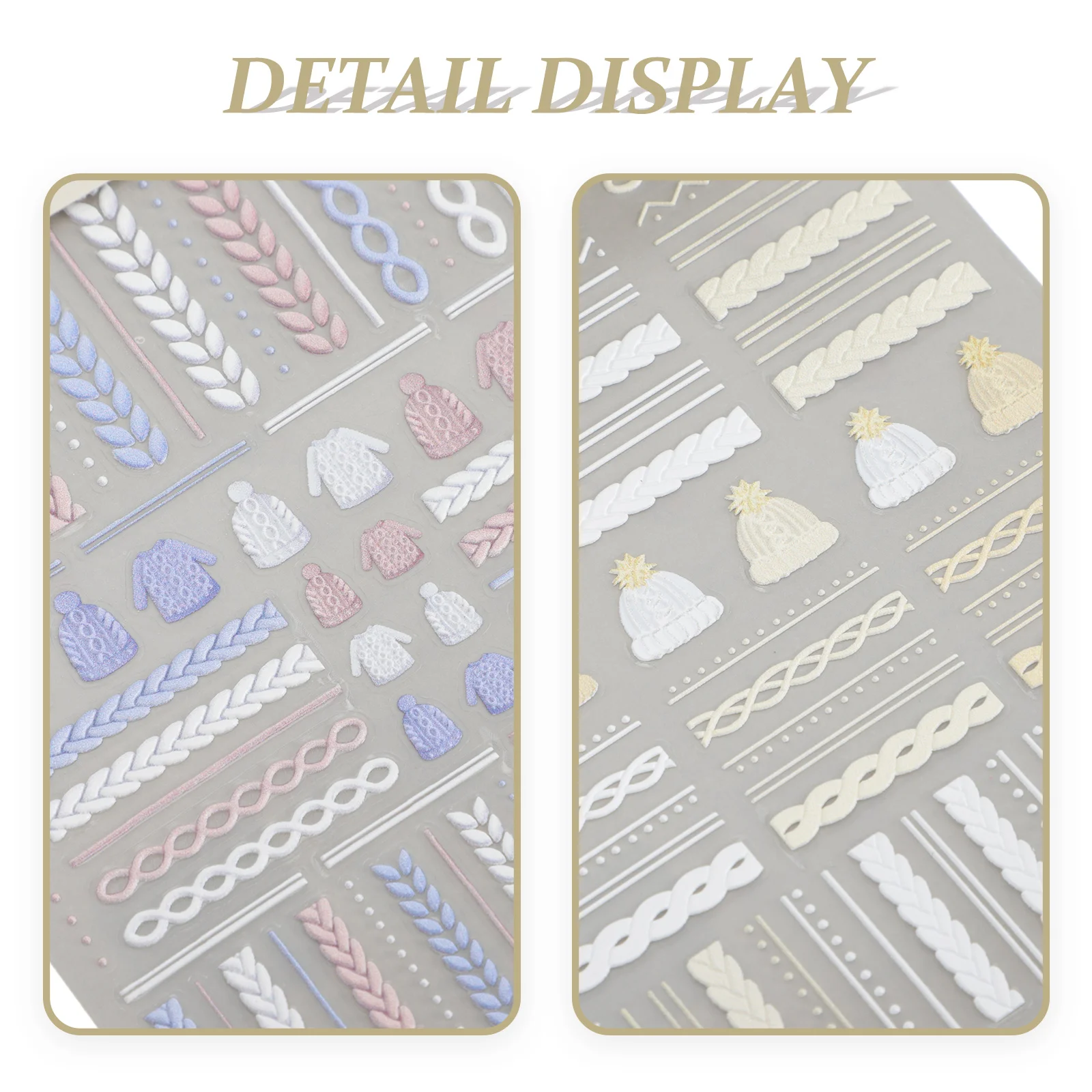 4 sets nagelstickers decoratie manicure kersttrui patroon DIY decoratieve stickers sneeuwvlok