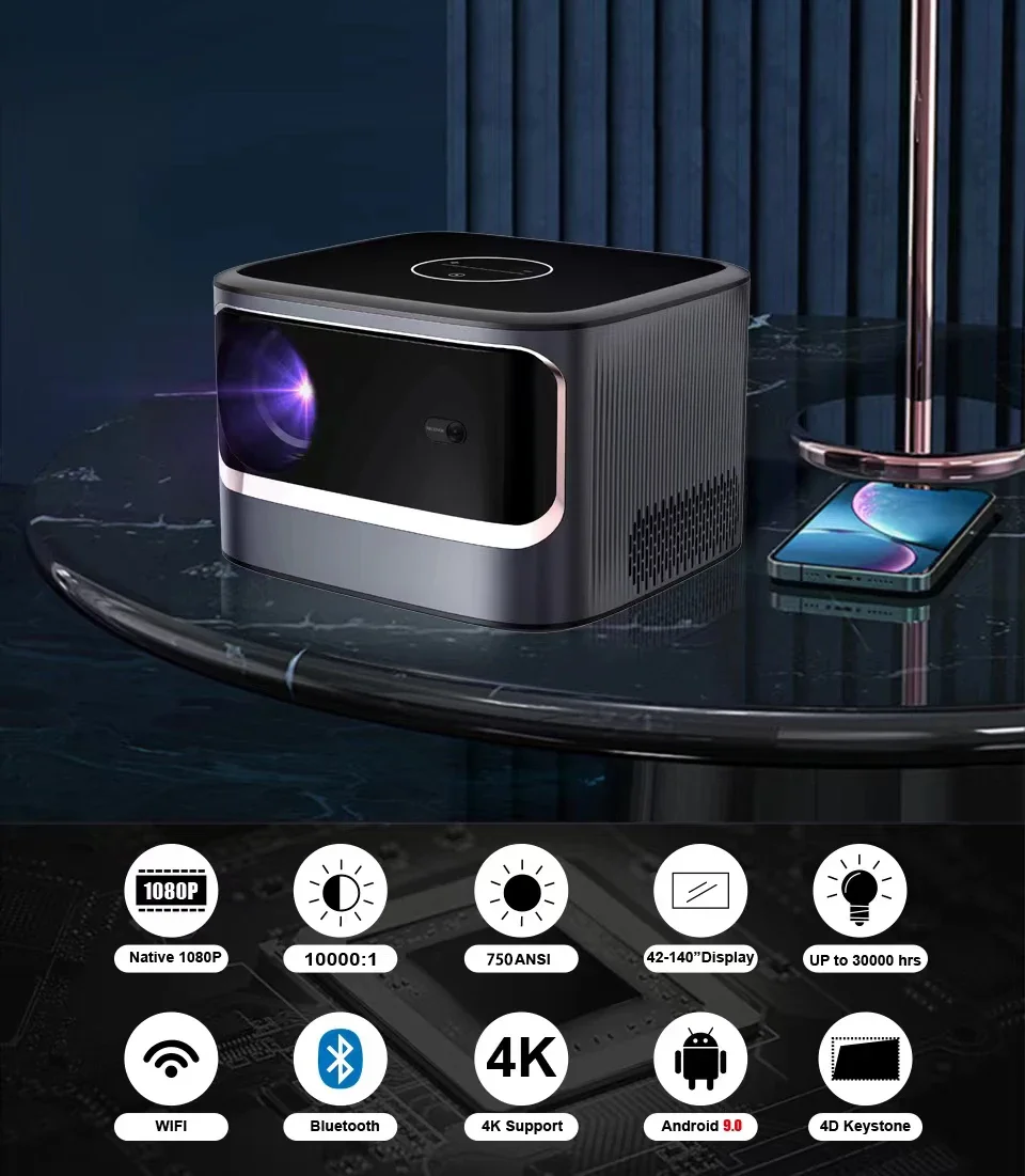 AOKANG Nexigo Pj20 Aurora Pro New T6 Max M8 Net Caster Portable Full Hd 2023 4K Native 2K Music Projector Dlp