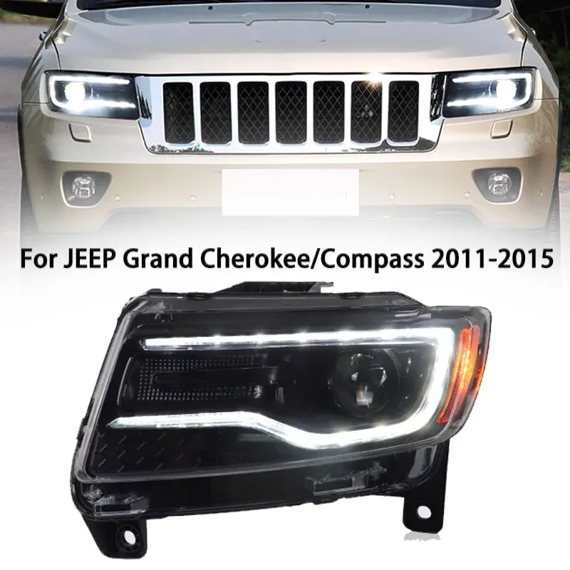 

Автомобильные фары для JEEP Grand Cherokee, фары 2011-2016 с компасом, светодиодные передние фары, дневные ходовые огни, задние фонари, автомобильные аксессуары