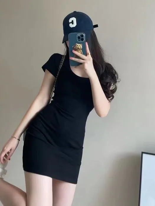 Pure desire spicy girl dress for women in South Korea new summer slim fit outfit with temperament buttocks wrapped short 90RP