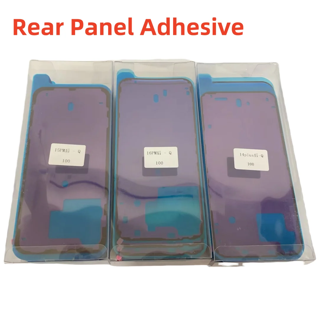 

100pcs Back Waterproof Sticker For iPhone 15 Pro 15plus 15promax 16 promax 14 promax Rear Panel Adhesive Seal Tape Glue