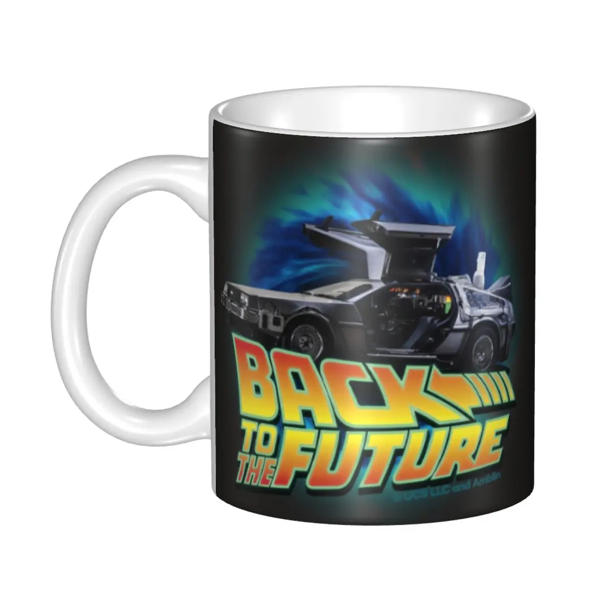 Custom Back To The Future Movie Coffee Mug DIY Delorean In Time Ceramic Milk Tea Cup Outdoor Work Camping Cups And Mugs