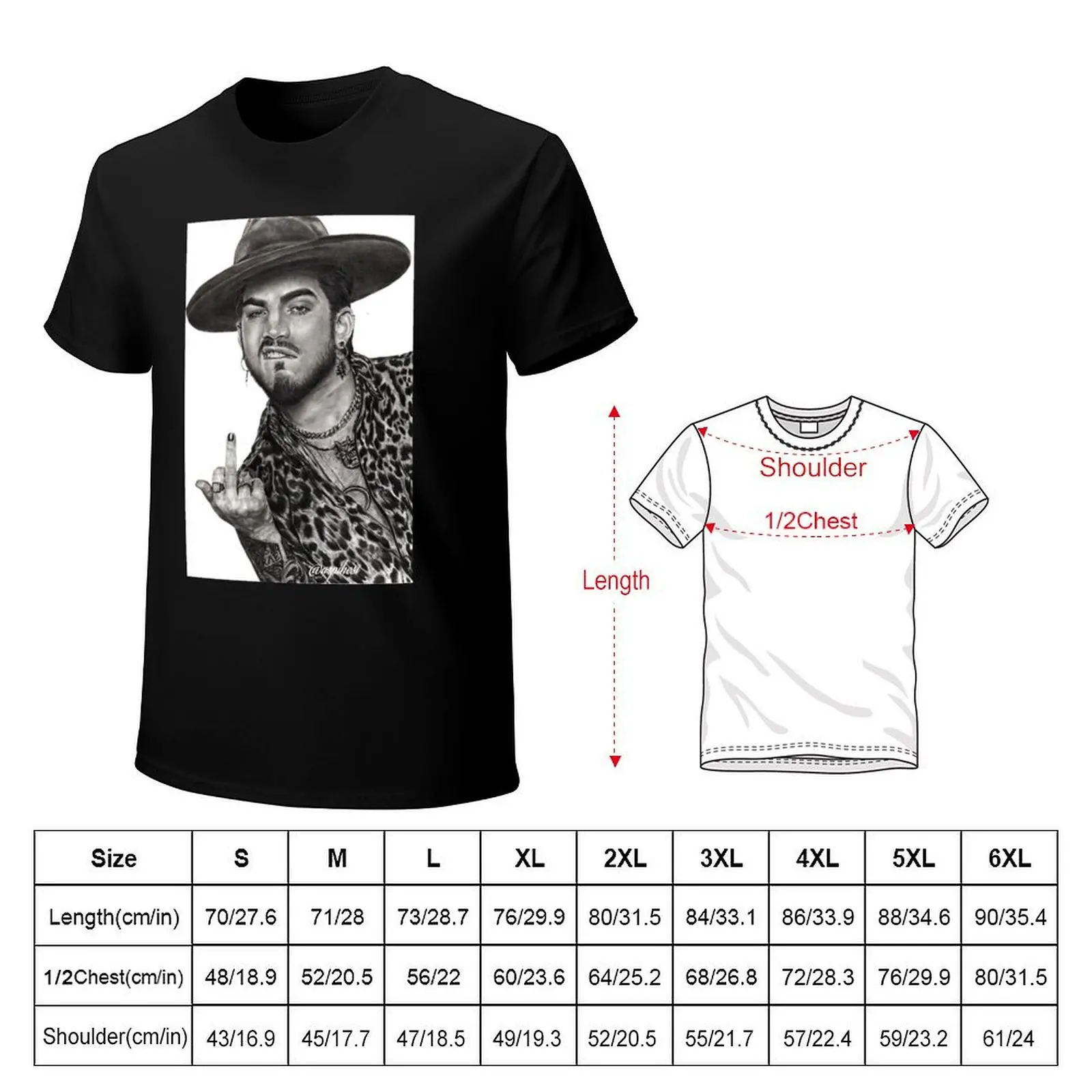 Adam Lambert T-Shirt Trendy Casual Short Sleeve Shirt