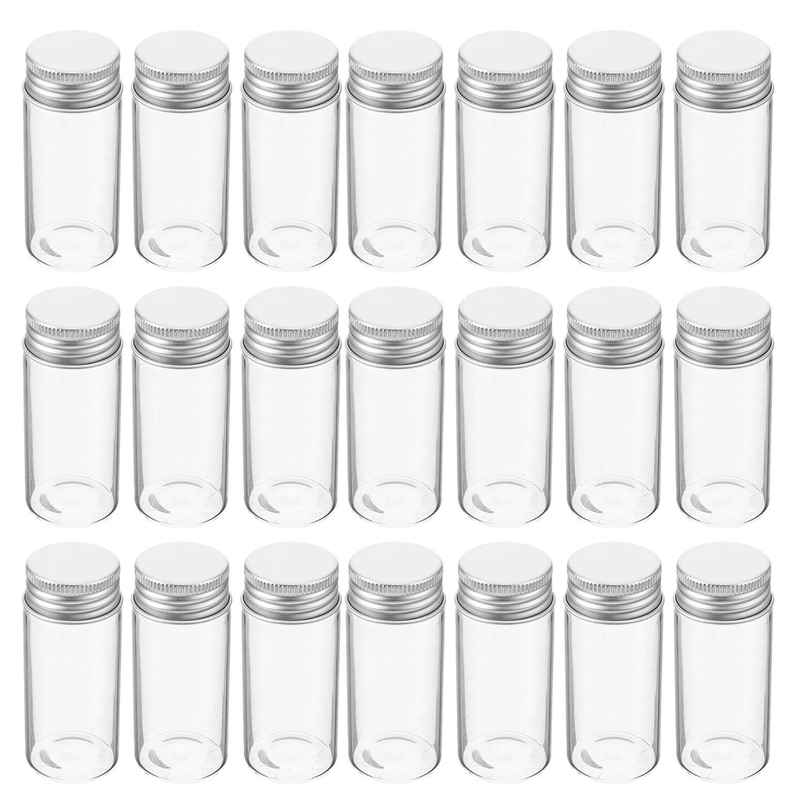 

30Pcs Transparent Glass Test Tubes Leakproof Small Vials Portable Mini Clear Sample Tubes for Lab and Travel Test Tube Bottles