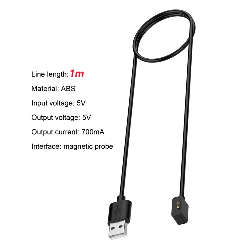 샤오미 레드미 워치 2 라이트용 USB 충전기, 포코 충전 케이블, 스마트 워치 도크 충전기 어댑터 액세서리, 1m, 3.3ft