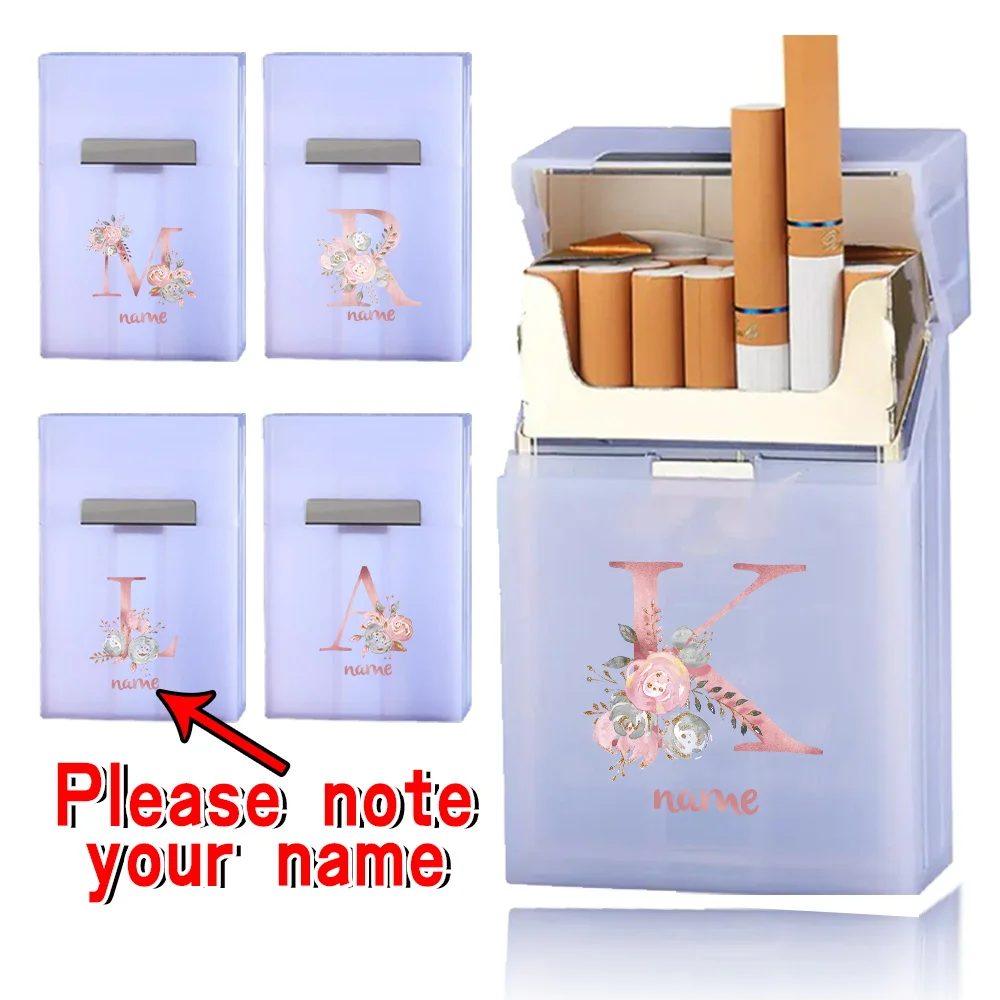 Customized Name Pocket Cigarette Cigar Case Holder Plastic Tobacco Storage Box Travel Organizer Waterproof Portable Smoker Bag