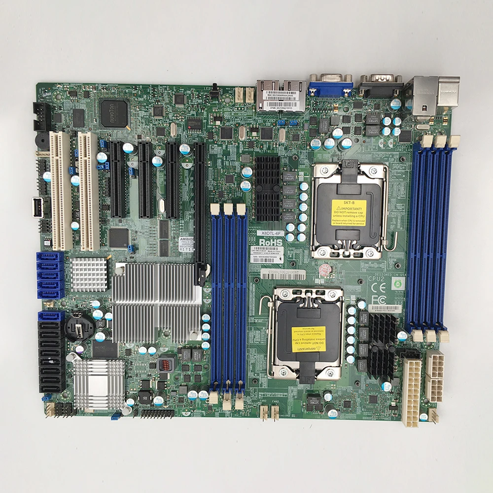 Imagem -04 - Placa-mãe para Supermicro X8dtl6f Ddr3 Sata2 Processador Xeon Série 5600 5500