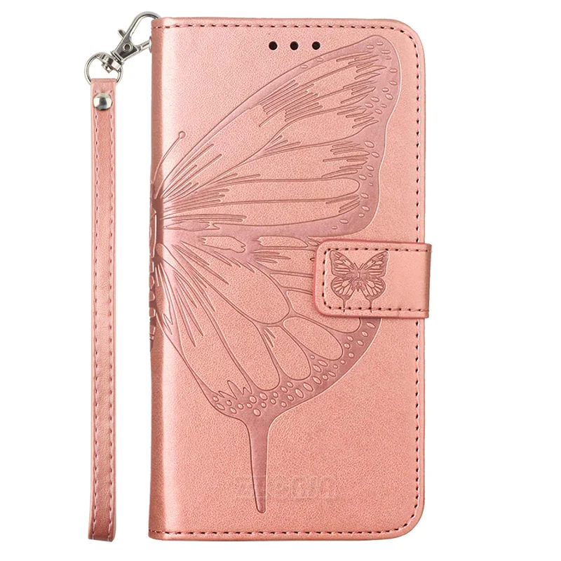 Carving Flower Butterfly Cover For Tecno Pop 6 5 Lite 5P 5Go 2F Pova 4 Pro Pova3 Neo 2 Case Leather Flip Card Slots Wallet Strap