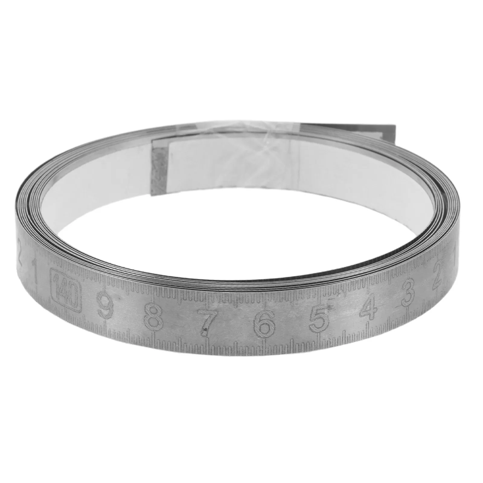 Self-Adhesive Woodworking Metal Ruler Stainless Steel Tape Measure Precise Millimeter Inch Scale Table Saw Measuring Guide