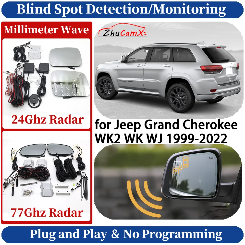 Car Blind Spot Monitoring/Detection System for Jeep Grand Cherokee WK2 WK WJ 1999-2022 Side Lane Change Warning Safe Assist