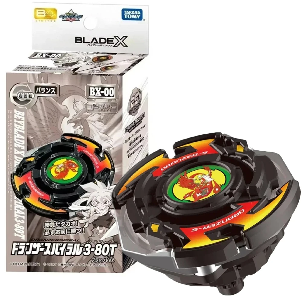 GENUINE TAKARA TOMY BEY X BX-00 Booster Dranzer Spiral 3-80T Nero Ver LAMA NUOVO CON SET DI IMBALLAGGIO ORIGINALE BXG-15