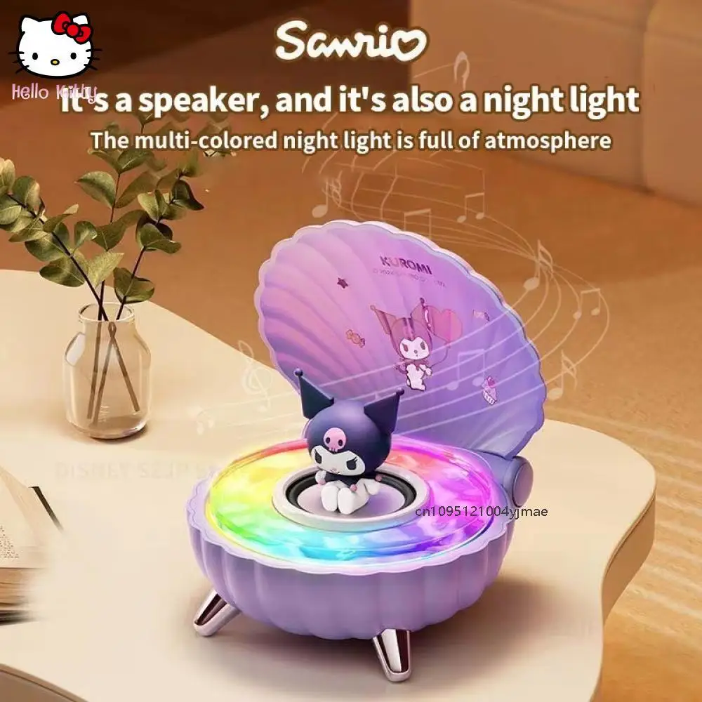 

Kuromi Mini Bluetooth Sanrio Speakers K39 Shell Series Wireless Portable Night Light Speakers Anime Girl Gifts Kawaii My Melody