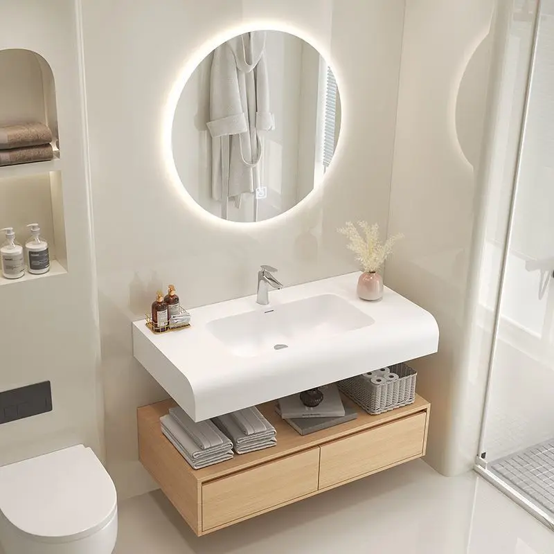 

Bathroom Cabinet Washbasin Cabinet Combination Corian Integrated Basin Toilet Washbasin Basin Integrated