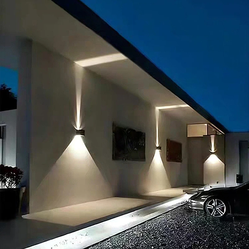 Luz LED de pared para interiores y exteriores, lámpara resistente al agua IP65, con potencia de 6W/10W para uso en porche, jardín, dormitorio,