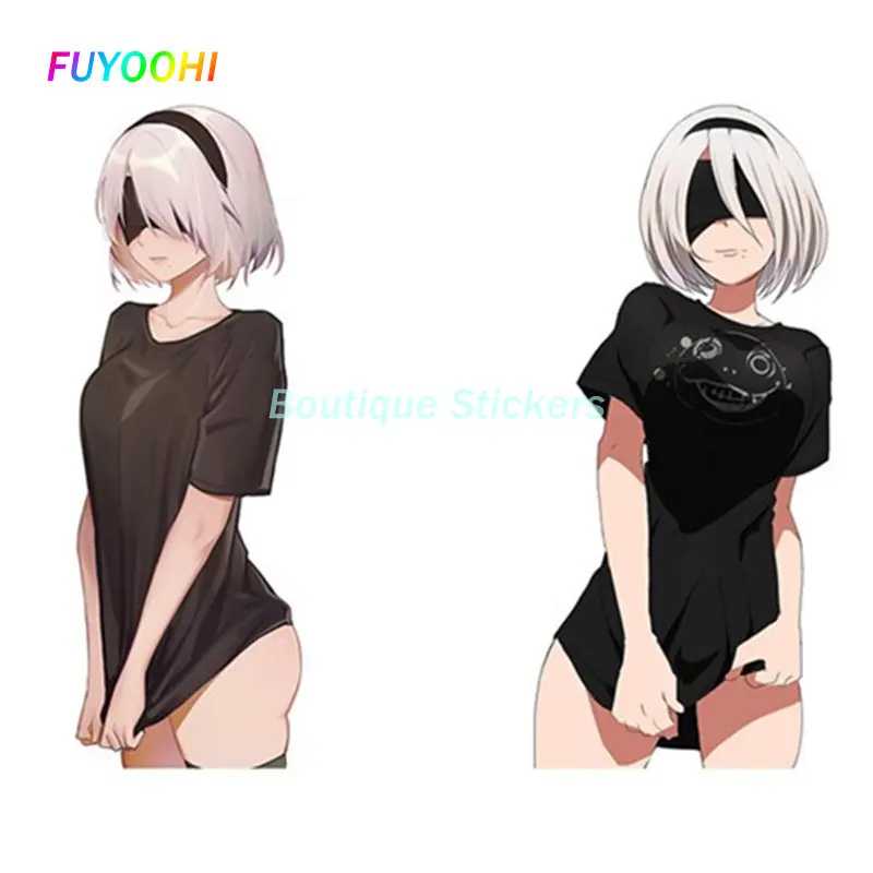 

FUYOOHI Play Stickers NieR Automata 2B Render Personality Car Sticker Car Accessories Decal Motorcycle Helmet Creative Decor