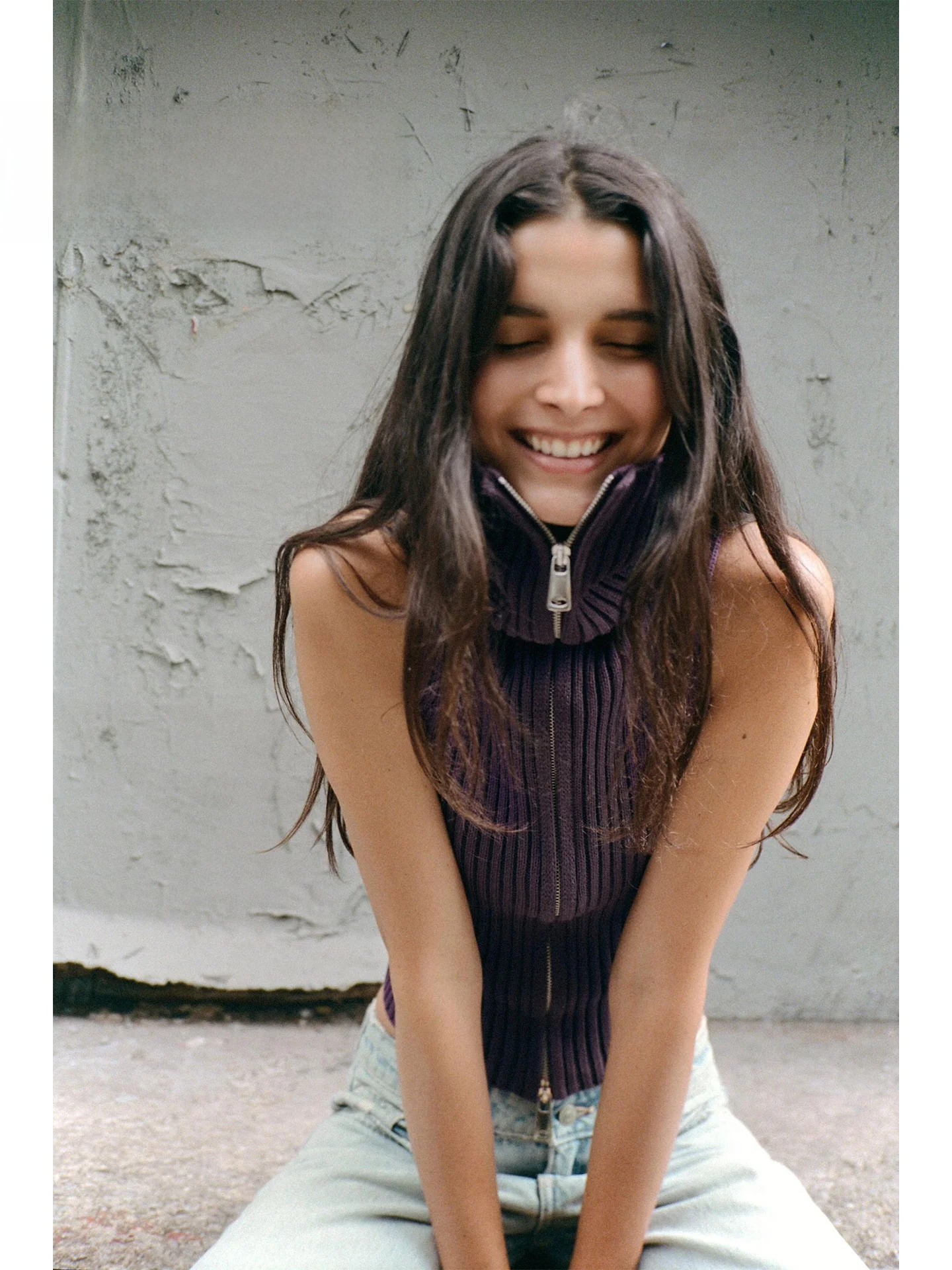 Printemps 2029 Unique fermeture éclair côtelé tricoté gilet Sle haut femmes minceur Faionable ort longueur Cardigan Sle tricots