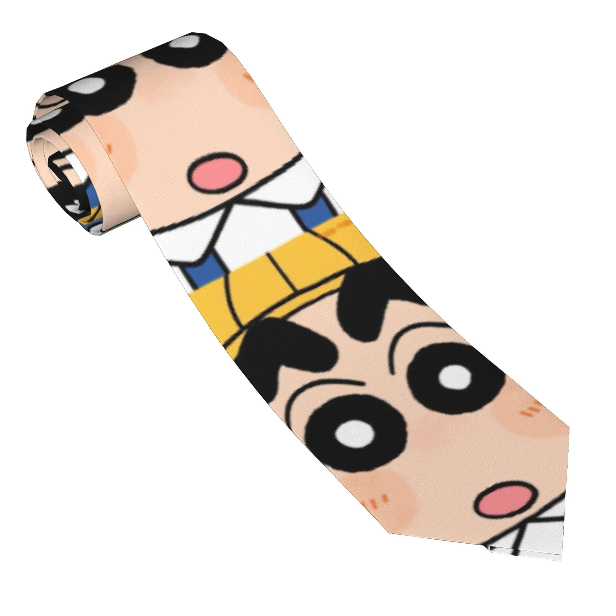 Shinchans Funny Face Necktie Unisex Casual Polyester 8 cm Classic Neck Ties  for Mens Daily Wear Cravat Wedding Business