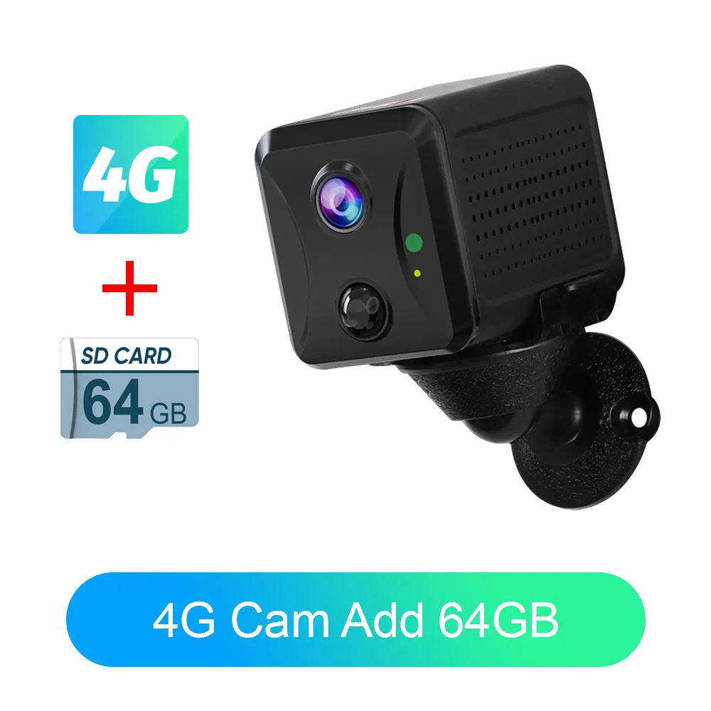 LS VISION Ubox Mini 4G Sicherheitskamera SIM-Karte oder WLAN HD Überwachungskamera 3800mAh Akku Energiesparend Sprachgegensprechanlage CCTV