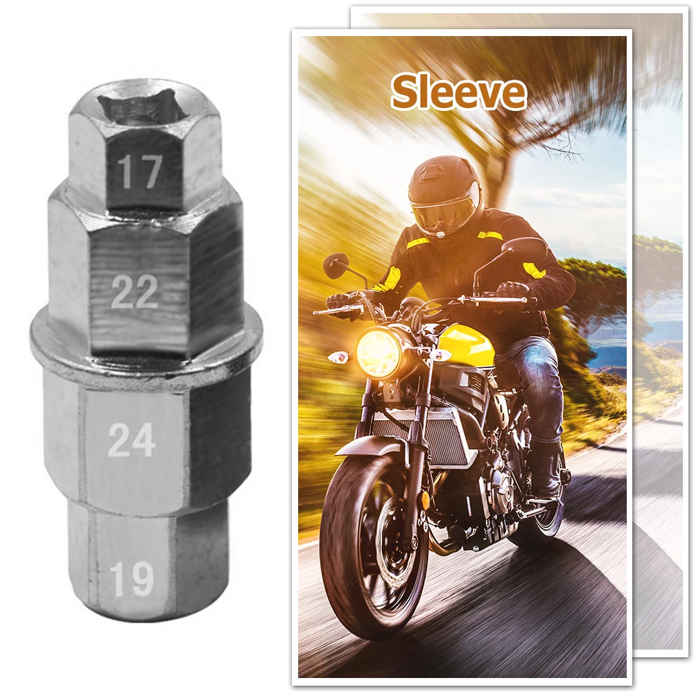 Alat Adaptor Soket Poros Hex Axle Profesional untuk Pembongkaran Kunci Soket Alat Tangan untuk Roda Depan Sepeda Motor
