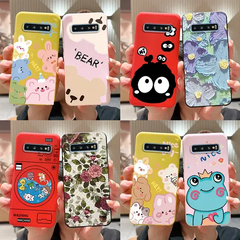 Case For Samsung Galaxy S10 S 10 Plus S10E Fundas Stylish Painted Soft TPU Protection Back Cover For Samsung S10 S10+ Phone Case